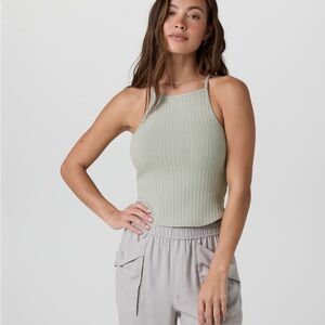 Marina Vuori Grey Ribbed Camisole tank talc